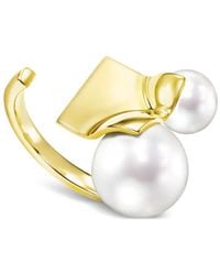 Tasaki - 18K M/G Square Leaf Pearl Ring - Lyst
