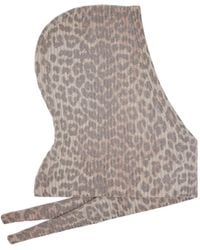 Ganni - Balaklava Mit Leoparden-Print - Lyst