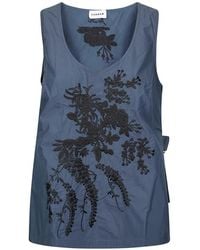 P.A.R.O.S.H. - Ninja Floral-Embroidered Top - Lyst