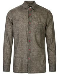 Kiton - Button-Up Overhemd Met Textuur - Lyst