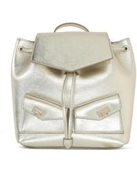 Ferragamo - Metallic-Finish Leather Backpack - Lyst