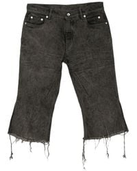 Rick Owens - Denim Slim Bermuda Shorts - Lyst