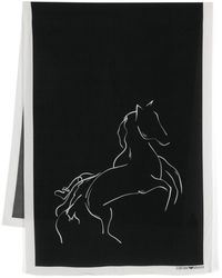 Emporio Armani - Schal mit Pferde-Print - Lyst