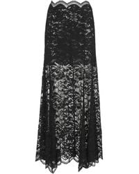 Rabanne - Flared Maxi-Rok Met Kant - Lyst