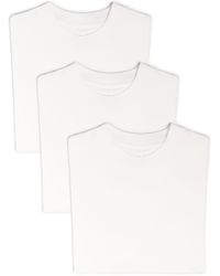 Jil Sander - Set Van Drie T-shirts Met Logopatch - Lyst