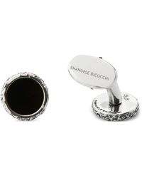 Emanuele Bicocchi - Onyx Arabesque Cufflinks - Lyst