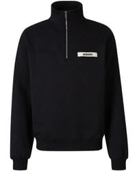 Jacquemus - Logo-Patch Quarter-Zip Sweater - Lyst
