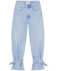 Agolde - Cinched Hem Loose Taper Straight-Leg Jeans - Lyst
