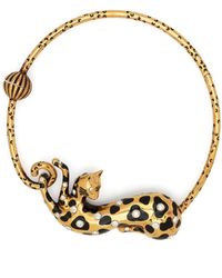 Lanvin Cat-motif Choker Necklace - Metallic