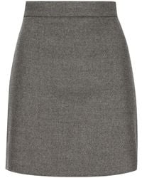 Max Mara - Jupe Courte En Laine Feutrée - Lyst