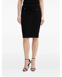 Fracomina - Buttoned Scalloped Midi Skirt - Lyst