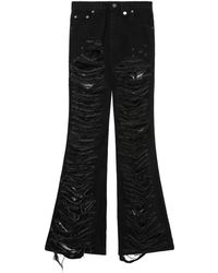 Egonlab - Ripped Wide-leg Jeans - Lyst