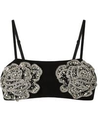 Pinko - Crystal-Embellished Sleeveless Blouse - Lyst