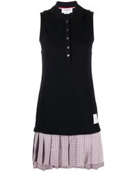 Thom Browne - Abito Corto Stile Polo Con Gonna Plissettata - Lyst