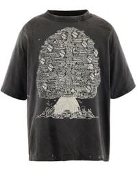 SAINT Mxxxxxx - Graphic-Print Distressed T-Shirt - Lyst