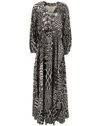 Momoní - Robe Longue À Motif Géométrique - Lyst