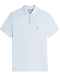 Tommy Hilfiger - Zip-Fastening Logo-Patch Polo Shirt - Lyst