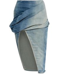 Rick Owens - Drkshdw Denim Skirt - Lyst
