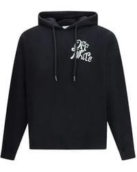 Off-White c/o Virgil Abloh - Long-Sleeve Logo Hoodie - Lyst