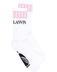 Lanvin - Logo-print Calf-length Socks - Lyst