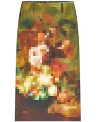 Dries Van Noten - Long Printed Skirt - Lyst