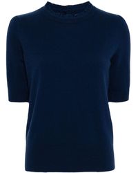 N.Peal Cashmere - Ruffle-trim Cashmere T-shirt - Lyst