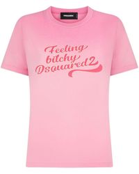 DSquared² - T-Shirt mit rundem Ausschnitt - Lyst