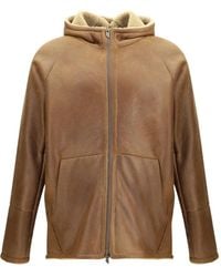 Salvatore Santoro - Shearling-Jacke mit Kapuze - Lyst