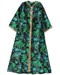 Baruni - Aziza Floral-Jacquard Maxi Dress - Lyst