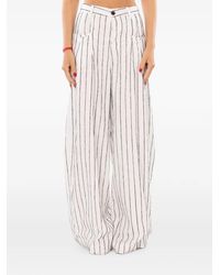 White Sand - Pantalon Ample À Rayures - Lyst