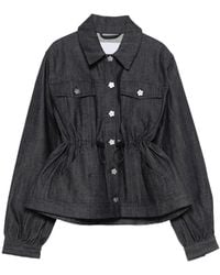 Cecilie Bahnsen - Drawstring Floral-Button Jacket - Lyst