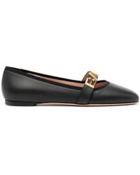 Bally - Balby Leather Ballerina Shoes - Lyst