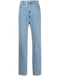 Mugler - Spiral Straight-Leg Boyfriend Jeans - Lyst
