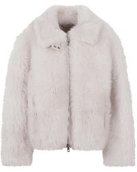 DESA NINETEENSEVENTYTWO - Shearling Zip-Up Jacket - Lyst