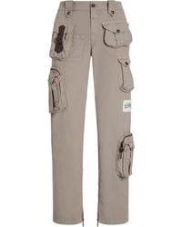 Dolce & Gabbana - Cotton Blend Cargo Trousers - Lyst