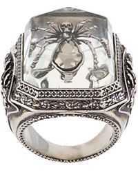 Alexander McQueen Ring mit Spinne - Mettallic