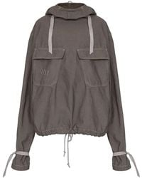 Maison Margiela - Hooded Drawstring-Waist Denim Jacket - Lyst