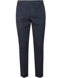 Dondup - Katoenen Broek Met Knoop- En Ritssluiting - Lyst