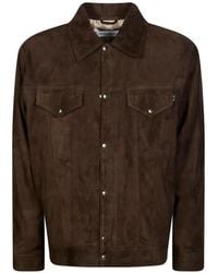 Department 5 - Buttoned Suede Jacket - Lyst