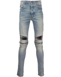 Amiri - Mid-Rise Contrasting-Panel Skinny Jeans - Lyst