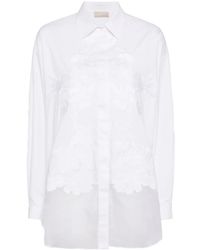 Elie Saab - Embroidered Cotton Shirt - Lyst