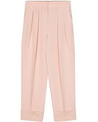 Giorgio Armani - Glitter-Detail Silk Trousers - Lyst