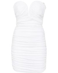 Elisabetta Franchi - Ruched Strapless Mini Dress - Lyst