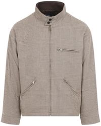 Mastermind Japan - Harrington Check-Pattern Wool Bomber Jacket - Lyst