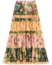 Valentino Garavani - Apres L'Hiver Tiered Skirt - Lyst