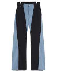 Mugler - Vaqueros rectos con diseño colour block - Lyst