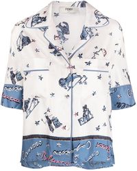 Fendi - Astrology-print Silk Shirt - Lyst