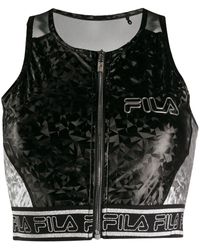 fila front zip sports bra