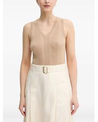 Mos Mosh - Mmrelena Tani Ribbed-Knit V-Neck Top - Lyst
