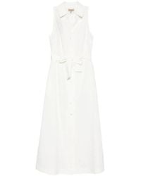Woolrich - Vestido Midi Con Botones - Lyst